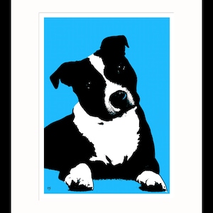 Staffie Art for Staffie Lovers abstract wall pop art poster print Staffordshire Bull Terrier Dog