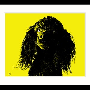 Poodle Art for Dog Lovers abstract wall pop art poster print
