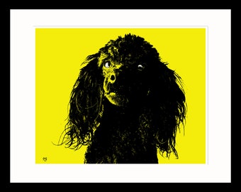 Poodle Art for Dog Lovers abstract wall pop art poster print