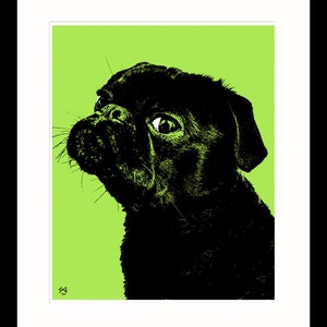 Pug Art for Pug Lovers abstract wall pop art  poster print