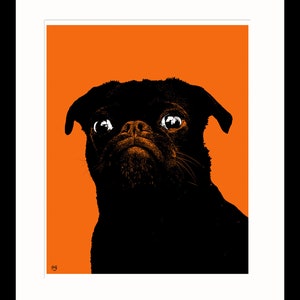 Pug Art for Pug Lovers abstract wall pop art  poster print