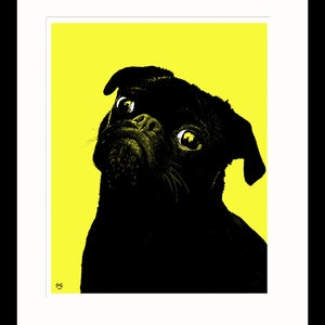 Pug Art for Pug Lovers abstract wall pop art  poster print