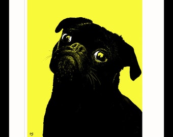 Pug Art for Pug Lovers abstract wall pop art  poster print