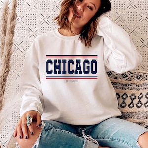 Chicago Sweatshirt - Chicago Crewneck - Chicago pull - Chicago shirt - Illinois - femme - homme