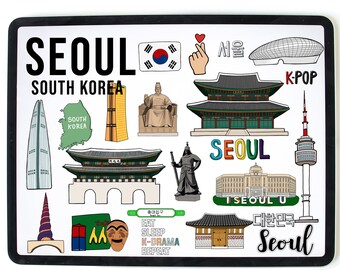 Seoul, Seoul Clipart, Seoul Digital Sticker, Clipart, Korean