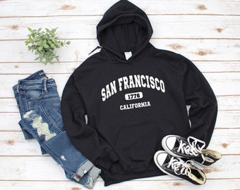 UrbanCrew2 San Francisco Vintage Hoodie - Hoodies - Califronia - SF - San Francisco Shirt - Woman - Man