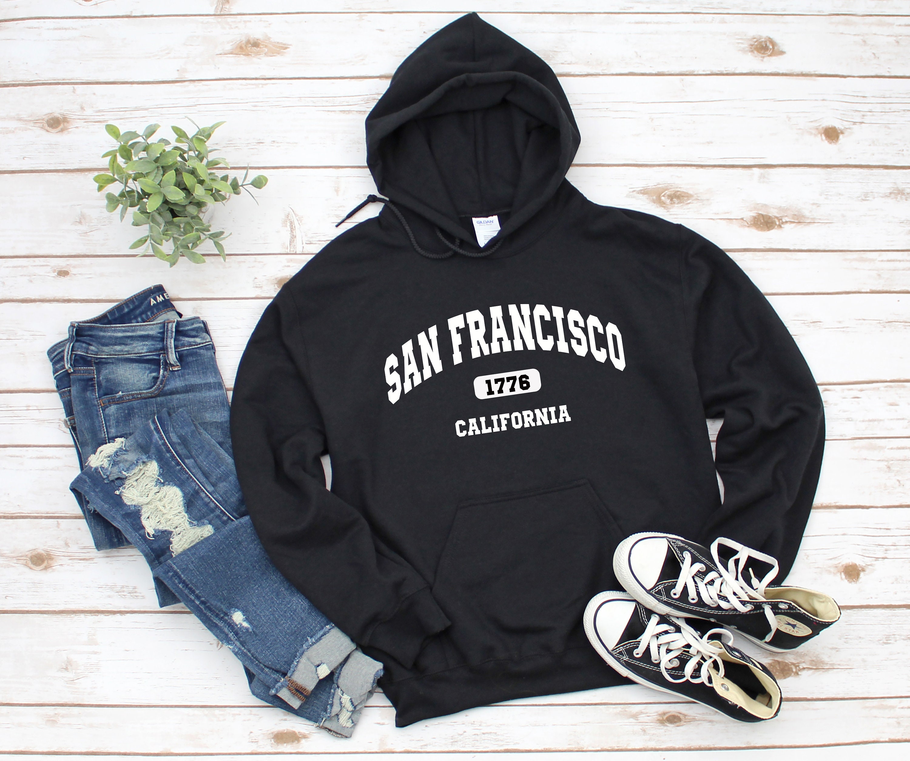 Golden State of Mind Hoodie Pullover Sweatshirt Bay Area The City Skyline  SF Dub, S - Small at  Men's Clothing store