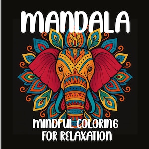 50 Animal Mandala Coloring Pages – Bold and Easy Printable Designs for Kids, Teens, Adults | Stress Relief and Relaxation Coloring Book