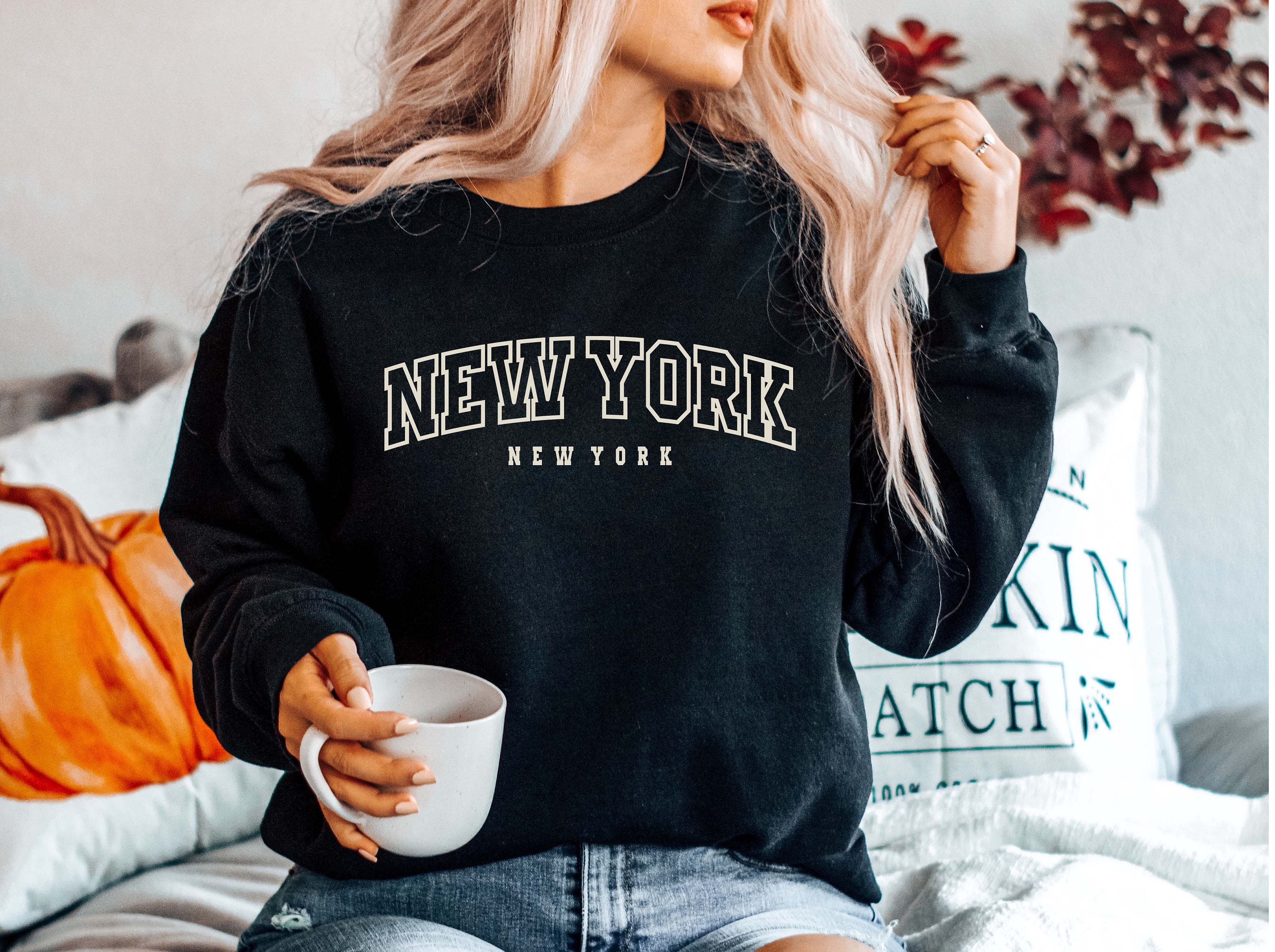 New York Sweatshirt New York Crewneck New York Sweater - Etsy