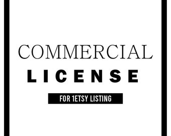 Commercial Use License for Single (1) Clipart / Commercial License / Clipart Commercial Use / No Credit required / Unlimited Use