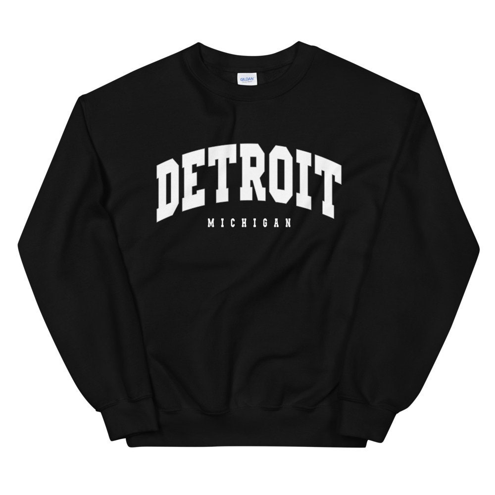 Detroit Sweatshirt Detroit Crewneck Detroit Vintage Detroit Shirt Man