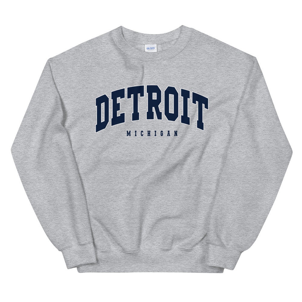 Detroit Sweatshirt Detroit Crewneck Detroit Vintage - Etsy