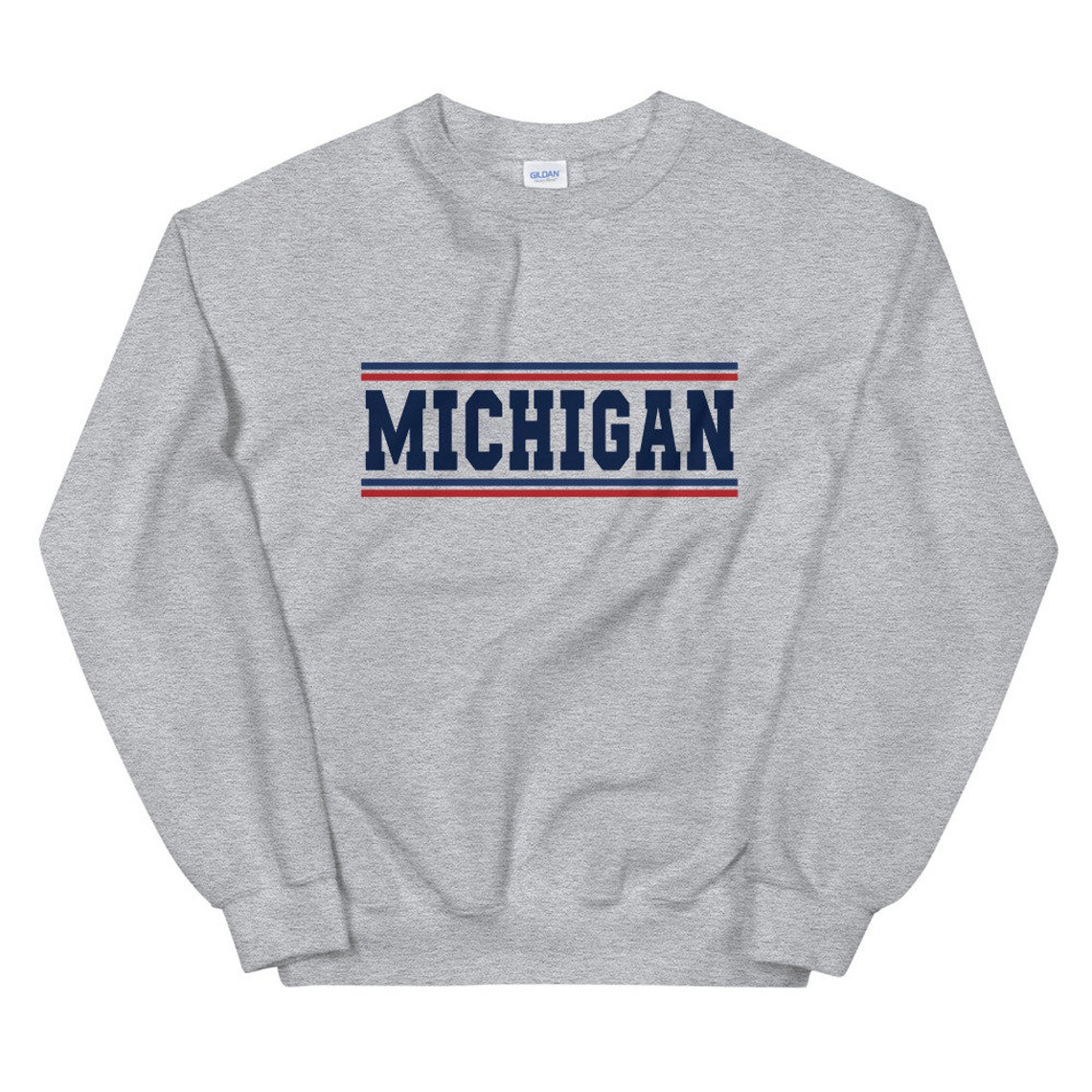 Michigan Sweatshirt Michigan Crewneck Michigan sweater Etsy