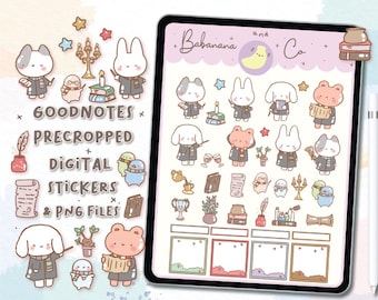 Cute Wizard digital stickers | Goodnotes Stickers | Cute Hand Draw | Digits Stickers | planner | kawaii | precropped png