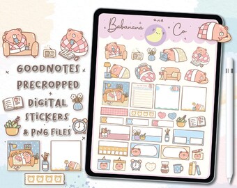 Cute Cozy Day digital stickers | Goodnotes Stickers | Cute Hand Draw | Digits Stickers | planner | kawaii | precropped png