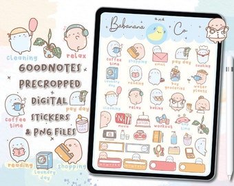 Cute Daily Life Digital Stickers | Goodnotes Stickers | Cute Hand Draw ...