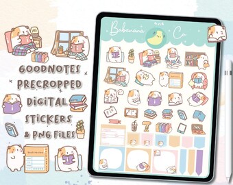 Reading Digital Stickers | Goodnotes Stickers | Cute Hand Draw | Digits ...
