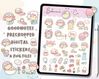 Girly digital stickers | Goodnotes Stickers | Cute Hand Draw | Digits Stickers | planner | kawaii | precropped png