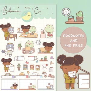 Work day digital stickers | Goodnotes Stickers | Cute Hand Draw | Digits Stickers | planner | kawaii | precropped png