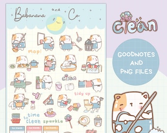 Cute Hand Drawn Clean Icons Digital Stickers | Goodnotes Stickers ...