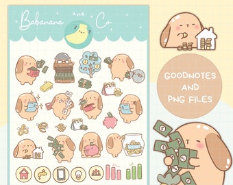 Pay Day digital stickers | Goodnotes Stickers | Cute Hand Draw | Digits Stickers | planner | kawaii | precropped png