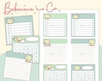 Joli bloc-notes Kero imprimable, bloc-notes en téléchargement numérique, mignon bloc-notes imprimable, feuilles pour mémo, mignons articles de papeterie à imprimer, téléchargement immédiat