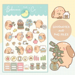 Pay Day digital stickers | Goodnotes Stickers | Cute Hand Draw | Digits Stickers | planner | kawaii | precropped png