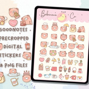 Cute Daily Life Icons digital stickers | Goodnotes Stickers | Cute Hand Draw | Digits Stickers | planner | kawaii | precropped png