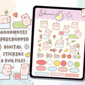 Life Energy digital stickers | Goodnotes Stickers | Cute Hand Draw | Digits Stickers | planner | kawaii | precropped png