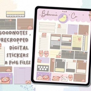 Sticky Note  Digital Stickers | Goodnotes Stickers | Cute Hand Draw | Download| Planner | Kawaii | Precropped PNG