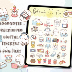 Cute Games Time Digital Stickers | Goodnotes Stickers | Cute Hand Draw | Digits Stickers | Planner | Kawaii | Precropped PNG