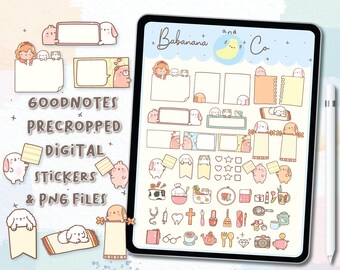 Memo Notes Digital Stickers | Goodnotes Stickers | Cute Hand Draw ...
