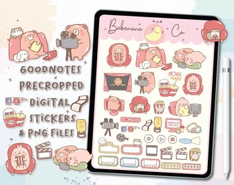 Cute Hand Drawn Clean Icons Digital Stickers | Goodnotes Stickers ...