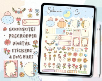 Cute Emoticon Digital Stickers | Goodnotes Stickers | Cute Hand Draw ...