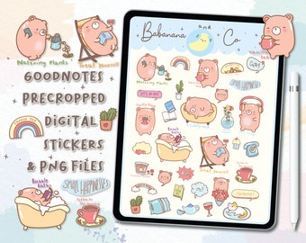 Cute Small Happinesses digital stickers | Goodnotes Stickers | Cute Hand Draw | Digits Stickers | planner | kawaii | precropped png