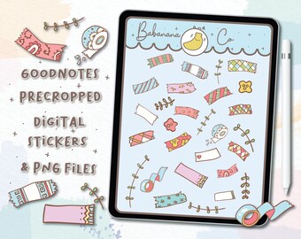 Cute Notepad Digital Stickers | Goodnotes Stickers | Cute Hand Draw ...