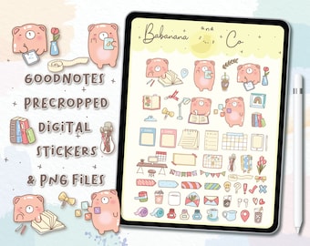 Cute Notepad Digital Stickers | Goodnotes Stickers | Cute Hand Draw ...