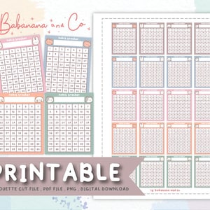 Cute Habit Tracker,Printable Planner Stickers ,Digital Stickers,Bullet Journal ,Silhouette Cut File,High Quality - Instant Download