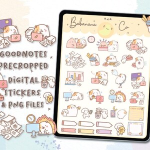 Office Life Digital Stickers | Goodnotes Stickers | Cute Hand Draw ...