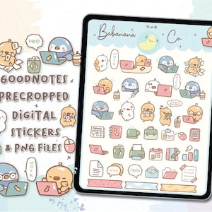 Cute Hand Drawn Work Day Digital Stickers | Goodnotes Stickers | Cute ...