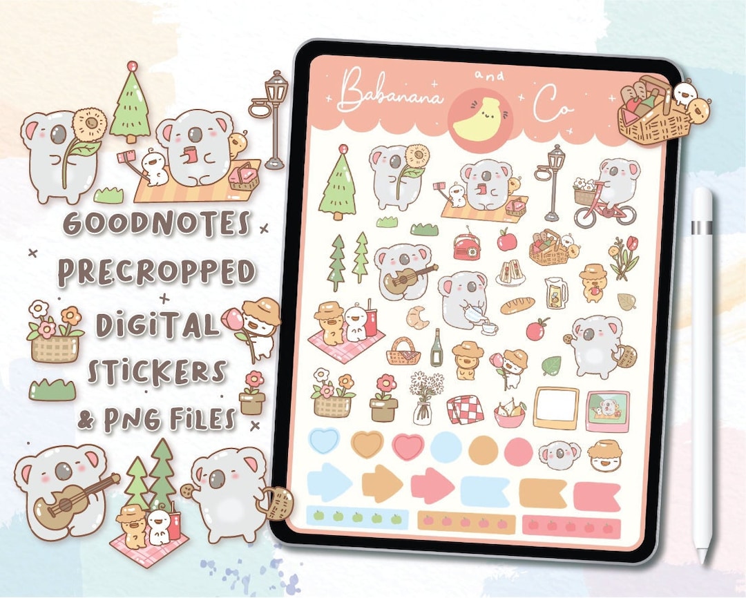 Picnic Digital Stickers | Goodnotes Stickers | Cute Hand Draw | Digits ...