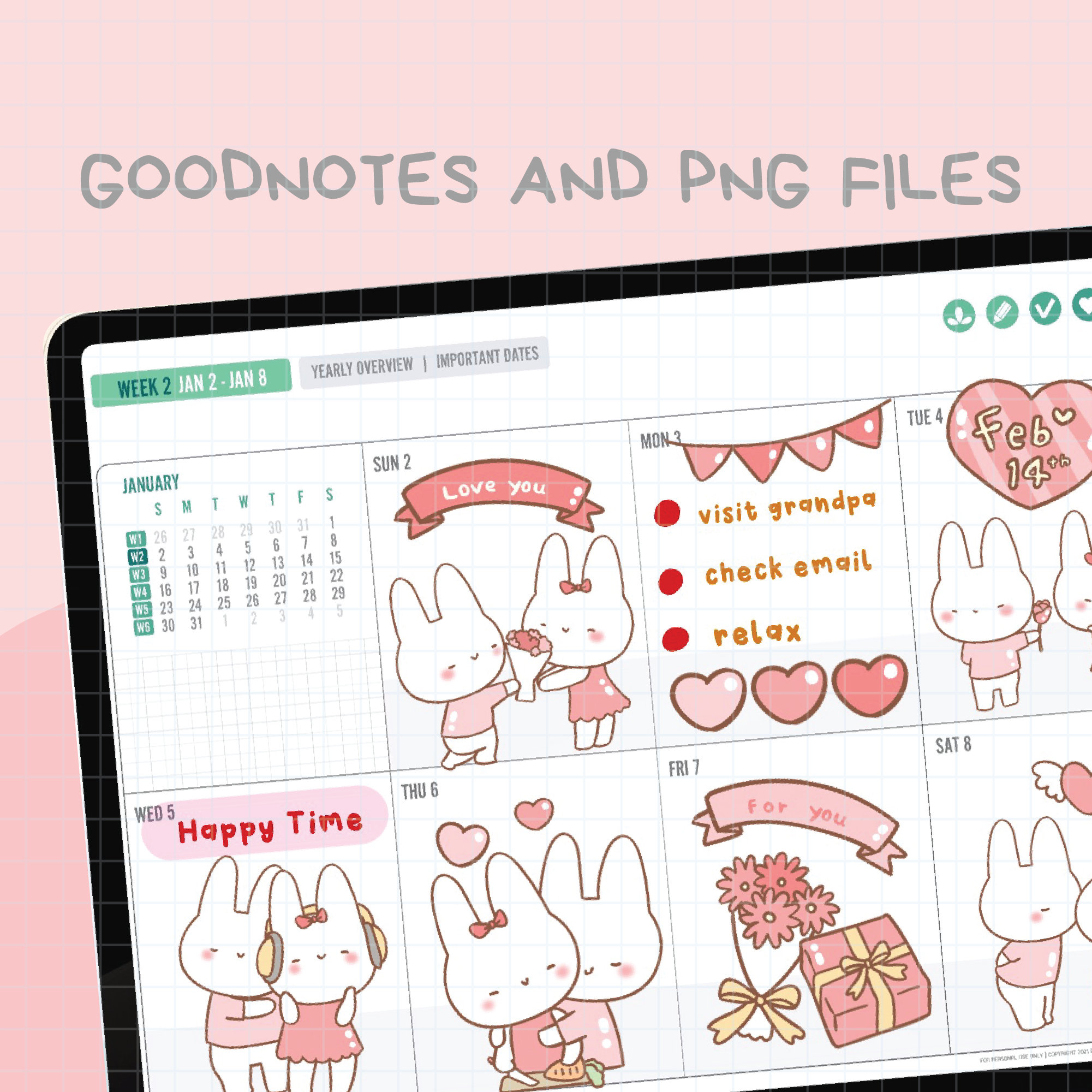 My Love Digital Stickers | Goodnotes Stickers | Cute Hand Draw | Digits ...