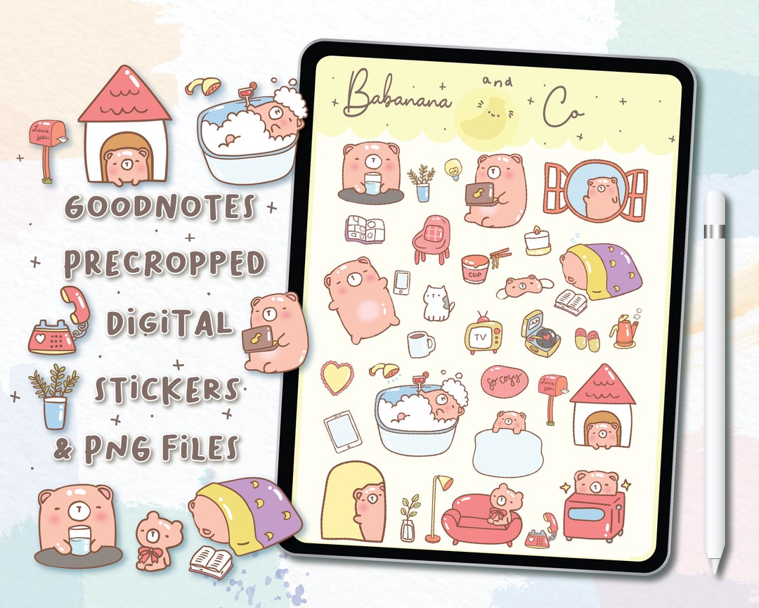 Home Lover Digital Stickers | Goodnotes Stickers | Cute Hand Draw ...