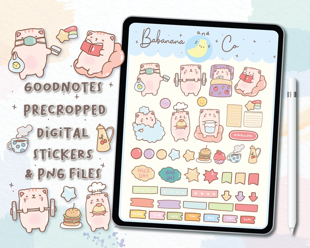 My Life Digital Stickers | Goodnotes Stickers | Cute Hand Draw | Digits ...