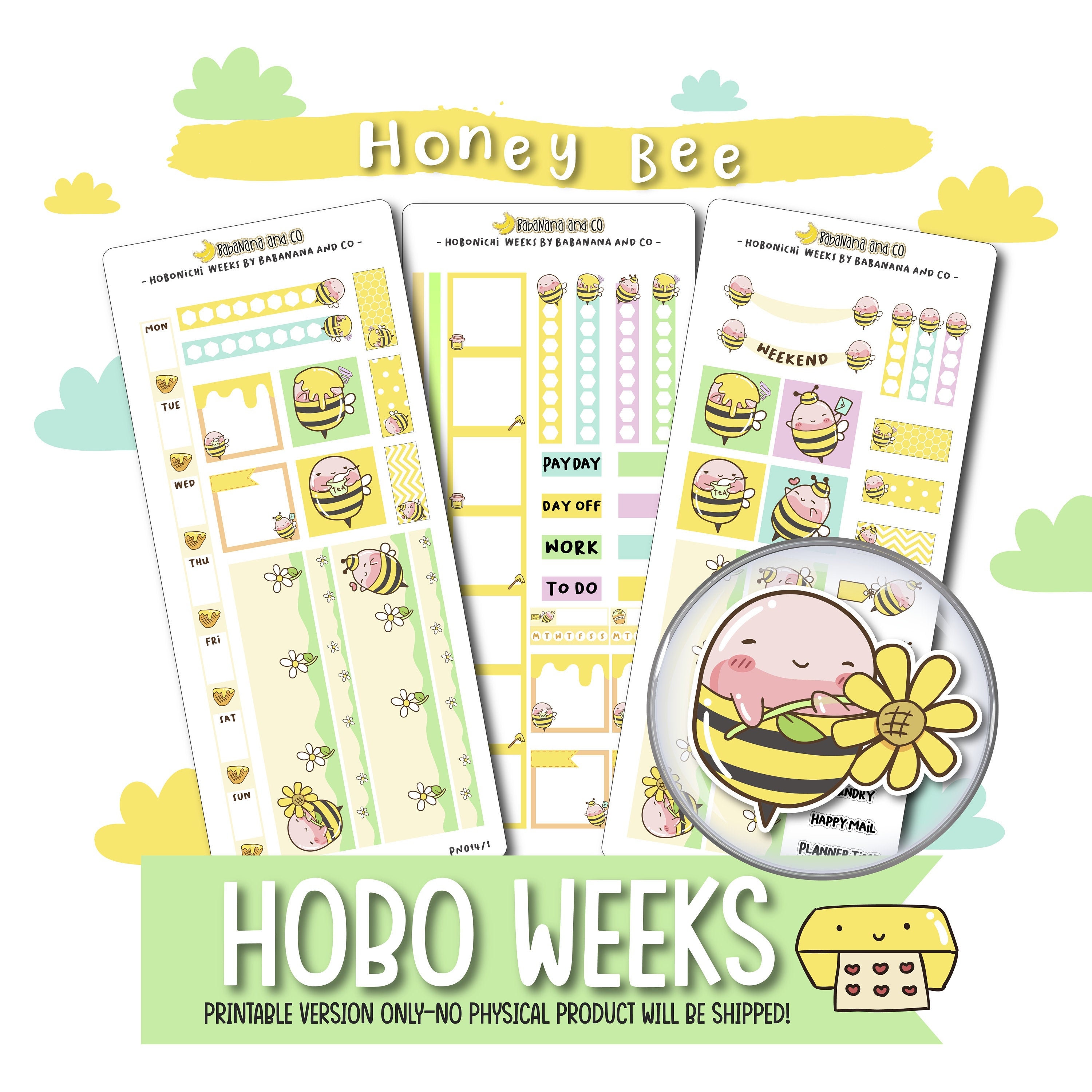 hobonichi weeks printable hobonichi weeks stickers kit hobonichi ...