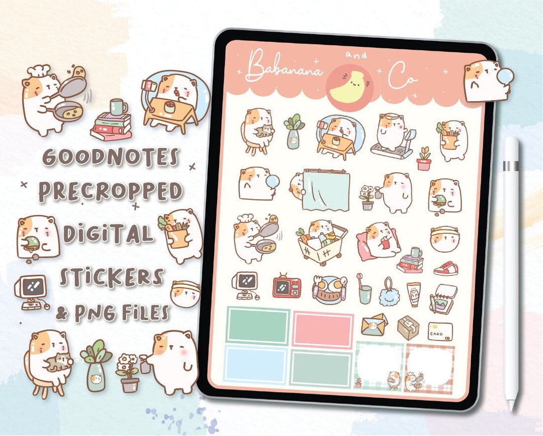 Everyday Life Digital Stickers | Goodnotes Stickers | Cute Hand Draw ...