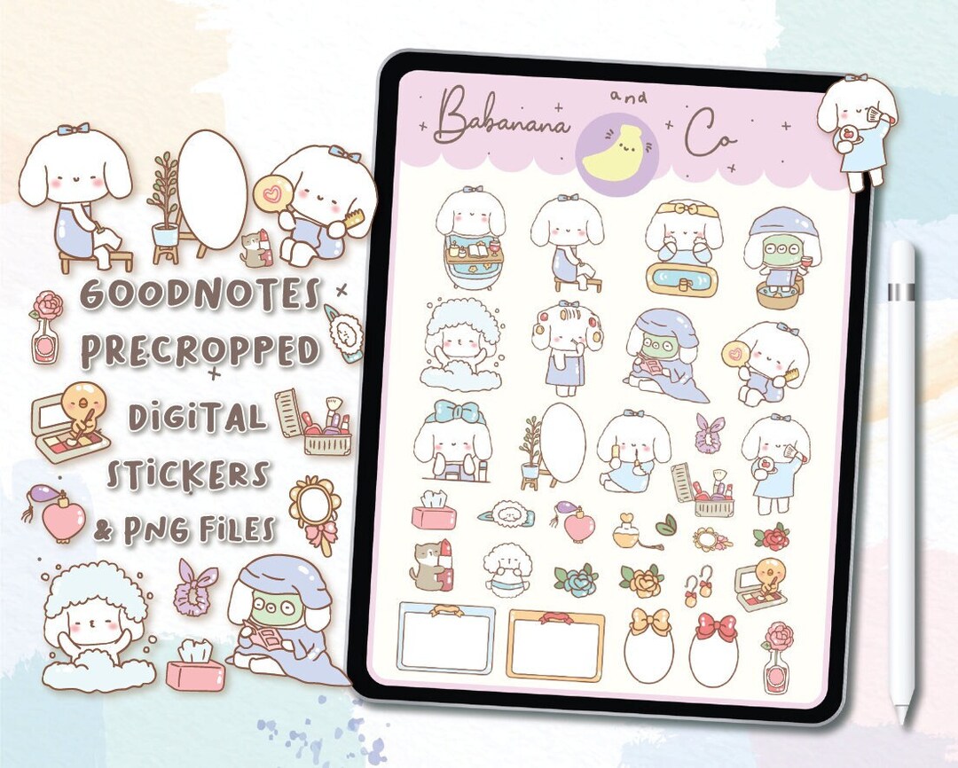Beauty Day Digital Stickers | Goodnotes Stickers | Cute Hand Draw ...