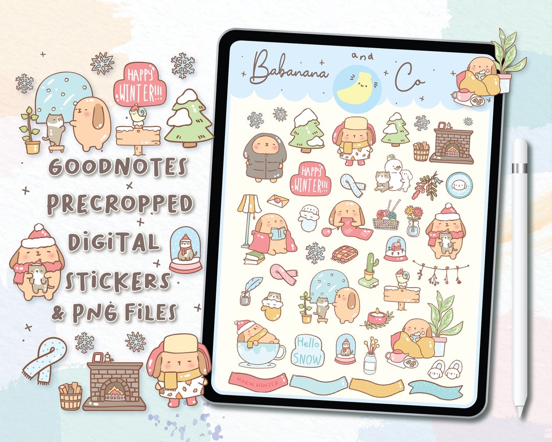 Warm Winter Digital Stickers | Goodnotes Stickers | Cute Hand Draw ...