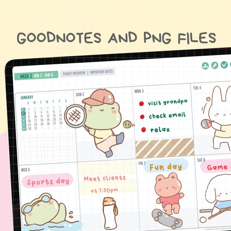 Sports Day Digital Stickers | Goodnotes Stickers | Cute Hand Draw ...