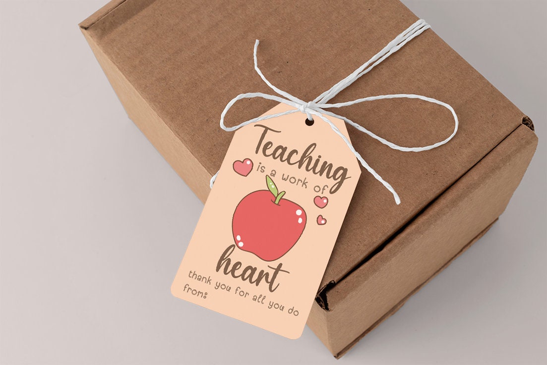 Printable Teacher Appreciation TAGS, Teacher Thank You Gift Tag ...
